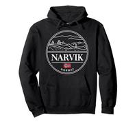 Narvik Norway Scenic Landscape City Travel Design Pullover Hoodie