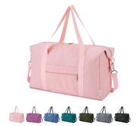Narwey for Easyjet Cabin Bag 45x36x20 New Easyjet Underseat Bag Foldable Hospital Bag Travel Duffel Carry on Luggage Weekend Overnight Holdall Bags for Women and Men 25L (Pink)