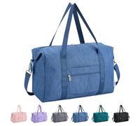 Narwey for Ryanair Cabin Bags 40X30X20 Underseat New Ryanair Small Foldable Travel Duffel Hospital Weekend Bag for Women Ryan Air Carry on Luggage Holdall Tote for Men 20L (Navy Blue)