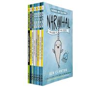 Narwhal and Jelly Series 6 Books Collection Set By Ben Clanton (Otter Friend, Unicorn of the Sea, Super Narwhal and Jelly Jolt, Peanut Butter and Jelly, Happy Narwhalidays, School of Awesomeness)