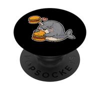 Narwhal Burger Love Cartoon PopSockets Adhesive PopGrip