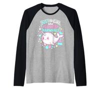 Narwhal Marine Mammal Lover, Just A Girl Who Loves Narwhals Raglan Baseball Tee