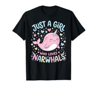 Narwhal Marine Mammal Lover, Just A Girl Who Loves Narwhals T-Shirt