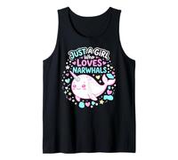 Narwhal Marine Mammal Lover, Just A Girl Who Loves Narwhals Tank Top