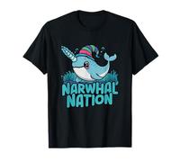Narwhal Nation - Cute Ocean Unicorn with Hat T-Shirt