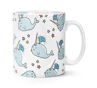 Narwhal Stars Pattern 10oz Mug Cup