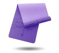 Narwhal Yoga Mat with Alignment Guides Pilates Non-Slip TEP Exercise Mat 6mm Thick Gym Aerobics Workout Indoor Travel Outdoor Fitness Yoga Matt for Women Men with Carry Straps 183x61x0.6cm