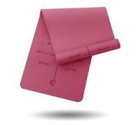 Narwhal Yoga Mat with Alignment Guides Pilates Non-Slip TEP Exercise Mat 6mm Thick Gym Aerobics Workout Indoor Travel Outdoor Fitness Yoga Matt for Women Men with Carry Straps 183x61x0.6cm