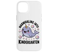 Narwhaling Into Kindergarten Cute Narwhal Bubbles Case for iPhone 14 Plus
