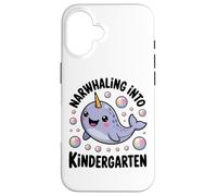 Narwhaling Into Kindergarten Cute Narwhal Bubbles Case for iPhone 16