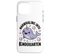 Narwhaling Into Kindergarten Cute Narwhal Bubbles Case for iPhone 16 Pro Max