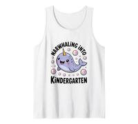 Narwhaling Into Kindergarten Cute Narwhal Bubbles Tank Top