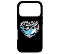 Narwhals Are My Valentine Cute Narwhal Valentines Day Case for iPhone 17 Pro