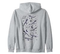Narwhals In Space Retro Funny Retro Funny Zip Hoodie
