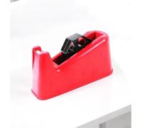 Naryal Heavy Duty Tape Dispenser - Durable,Weighted,Non-Skid Base, Ergonomic, One Hand Dispensing (Red Dispenser)