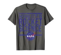 NASA Actually It Is Rocket Science Vintage Distressed Badge T-Shirt