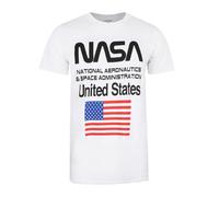 Nasa Administration Unisex T Shirt, White, X-Large