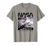NASA Apollo 11 Astronaut on the Moon famous Worm Logo T-Shirt