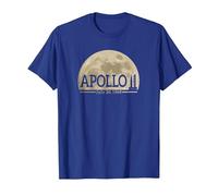 NASA Apollo 11 Moon T-Shirt T-Shirt, Men, Royal Blue, Small