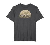 NASA Apollo 11 Moon T-Shirt T-Shirt, Men's Big and Tall, Dark Heather Grey, 3X Tall