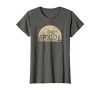 NASA Apollo 11 Moon T-Shirt T-Shirt, Women, Asphalt Grey, Small