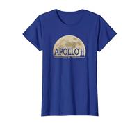 NASA Apollo 11 Moon T-Shirt T-Shirt, Women, Royal Blue, Small