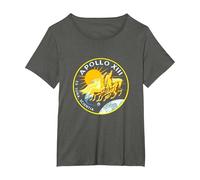 NASA Apollo 13 Mission Badge T-Shirt, Women's Plus, Asphalt Grey, 2X
