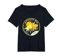 NASA Apollo 13 Mission Badge T-Shirt, Women's Plus, Black, 2X