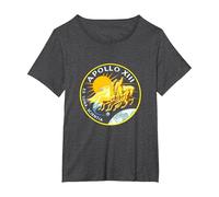 NASA Apollo 13 Mission Badge T-Shirt, Women's Plus, Dark Heather Grey, 2X