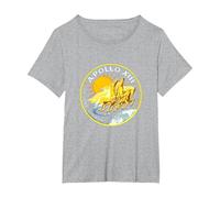 NASA Apollo 13 Mission Badge T-Shirt, Women's Plus, Heather Grey, 2X