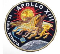 NASA Apollo 13 Patch (3.5 Inch) Embroidered Iron-on or Sew-on Badge Astronaut Space Suit Program Souvenir Emblem DIY Costume Gift Patches