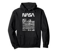 NASA Apollo Mission Astronaut Moon Worm Logo Pullover Hoodie