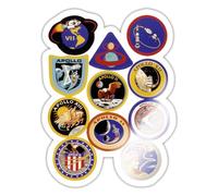 NASA Apollo Mission Badges Sticker Size S (10 x 10 cm)