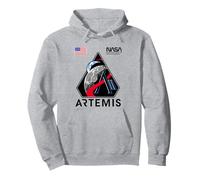 NASA Artemis II Mission Patch Commemorative Retro Worm Logo Pullover Hoodie