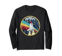 NASA Artemis II NASA Retro Space Shuttle Mission Badge Long Sleeve T-Shirt