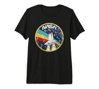 NASA Artemis II NASA Retro Space Shuttle Mission Badge Premium T-Shirt