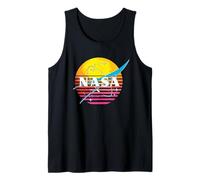 NASA Artemis II NASA Retro Sunset Space Exploration Logo Tank Top