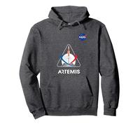 NASA Artemis Mission First Woman to the Moon Pullover Hoodie, Adult Unisex, Dark Heather Grey, Large