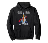 NASA Artemis Mission SLS Worm and ESA Logo Pullover Hoodie