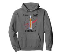 NASA Artemis Mission SLS Worm and ESA Logo Pullover Hoodie