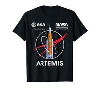 NASA Artemis Mission SLS Worm and ESA Logo T-Shirt