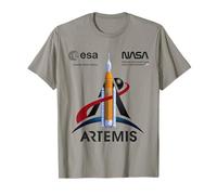 NASA Artemis Mission SLS Worm and ESA Logo T-Shirt