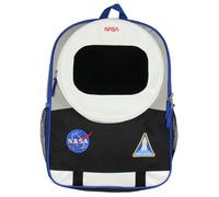 NASA Astronaut 17" Backpack Space Shuttle Meatball Patches Travel School Book Bag For Daily Use, Grey, One Size