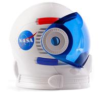 NASA Astronaut Helmet Halloween Costume Accessory for Kids - Wearable Space Helmet with Foam Padding, Sticker Sheet & Learning Poster, Easy Assembly, Great for Dress Up and Imaginative Play
