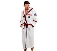 NASA Astronaut Hooded Dressing Gown for Adults - Super Soft Fleece Bathrobe, Officially Licensed Space Gift for Men and Women