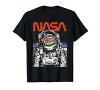 NASA Astronaut Moon Reflection Vintage Retro Graphic T-Shirt T-Shirt