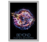 NASA Beyond Solar System Cassiopeia A Supernova Remnant Poster Artwork Framed Wall Art Print A4 Artery8 Light Grey One Size