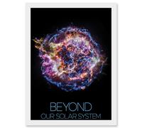 NASA Beyond Solar System Cassiopeia A Supernova Remnant Poster Artwork Framed Wall Art Print A4 Artery8 White One Size