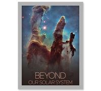 NASA Beyond Solar System Eagle Nebula's Pillars of Creation Poster Artwork Framed Wall Art Print A4 Artery8 Light Grey One Size