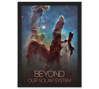 NASA Beyond Solar System Eagle Nebula's Pillars of Creation Poster Artwork Framed Wall Art Print A4 Artery8 Black One Size